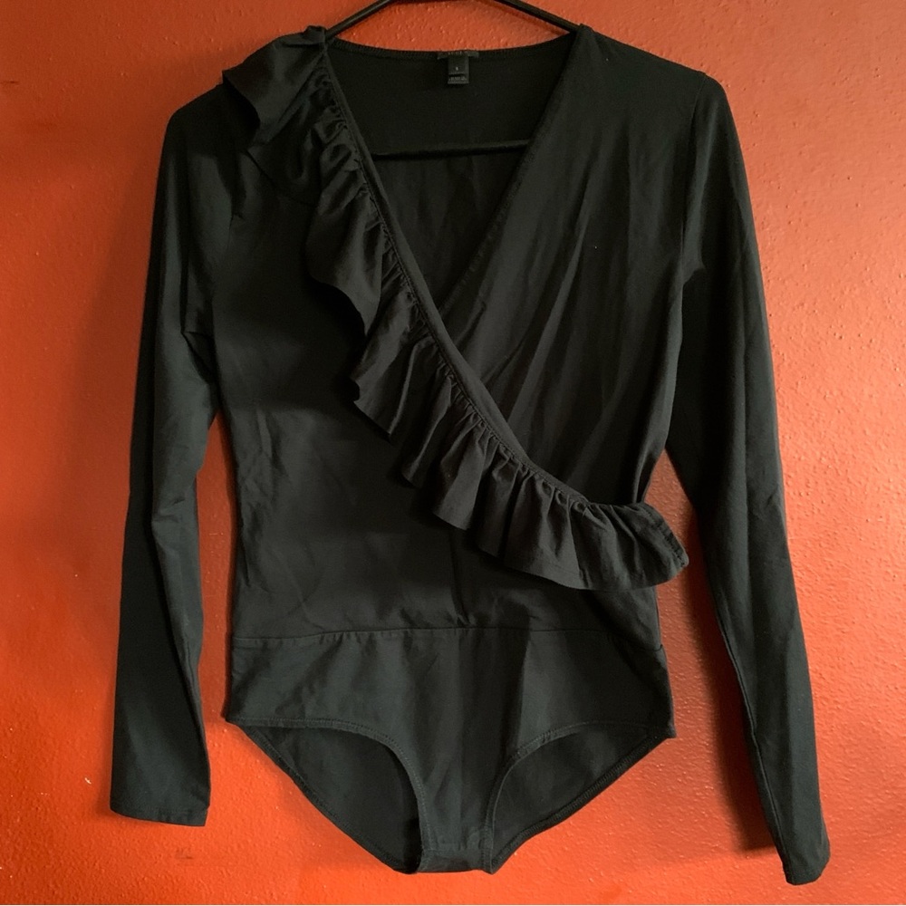 J Crew long sleeve black bodysuit size small